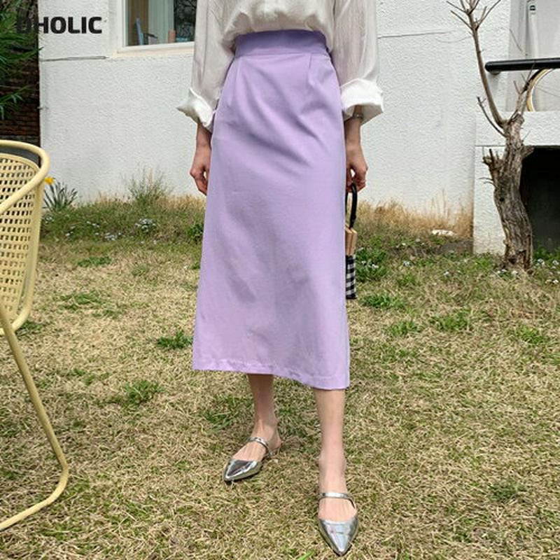 パステルHラインスカート・全2色・t58698 レディース 【sk】【スカート ロング ロングスカート Hライン パステル 単色