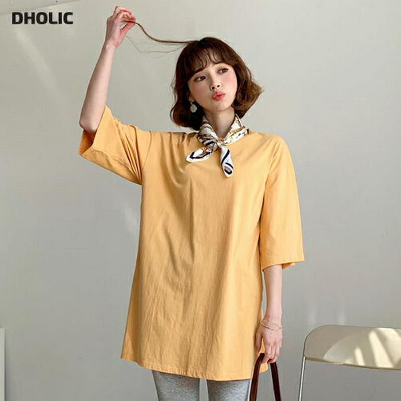 サイドスリットボクシーTシャツ・全3色・t58677 レディース 【tops】【トップス Tシャツ 半袖　ハーフスリーブ ゆった