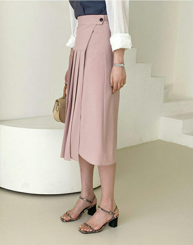 ボタンプリーツスカート・全3色・t61703 レディース【sk】【スカート ロング ロングスカート プリーツ プリーツスカート 