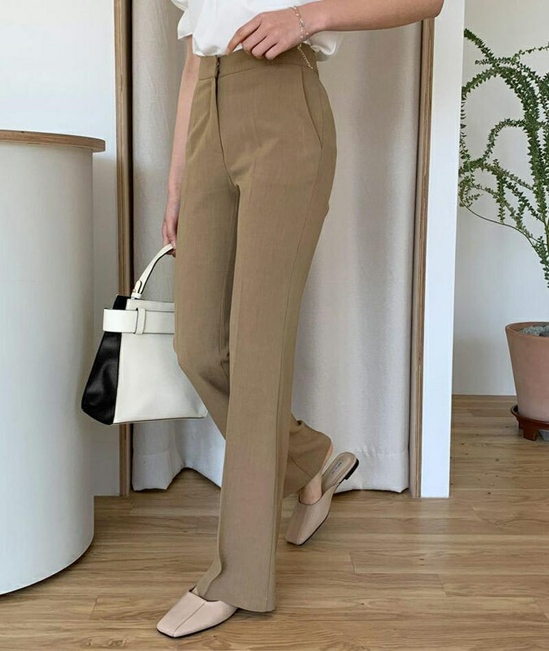 リネン混ロングスラックス・全3色・b55227 レディース 【pt】【パンツ ズボン ロング スラックス スリム カジュアル セ