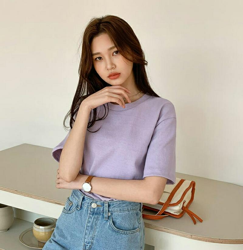バックタイTシャツ・全4色・t55209 レディース 【tops】【トップス Tシャツ 半袖 バックスリット バックリボン リボ