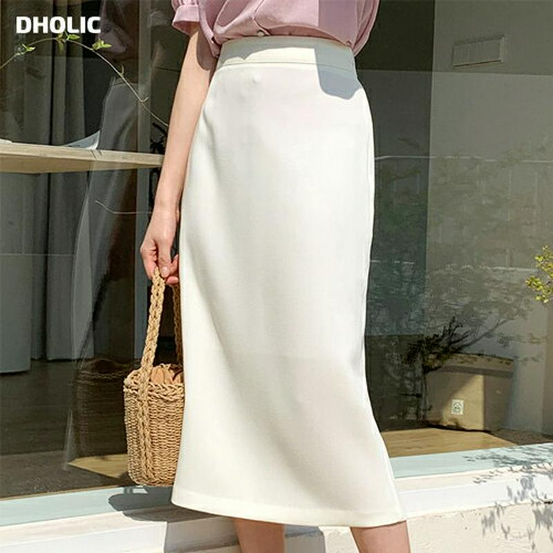 Hラインロングスカート・全3色・t55225 レディース 【sk】【スカート ロング ロング丈 Hライン スリット ウエストゴム