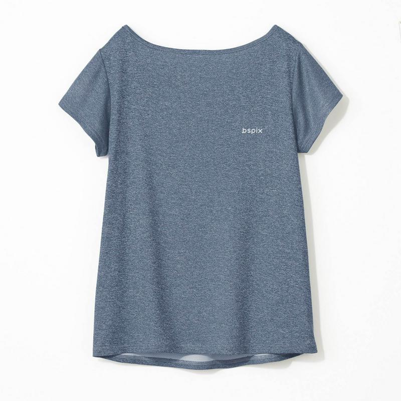 さらさらメッシュ素材・バックラップ風Ｔシャツ【Ｓ～３Ｌ】