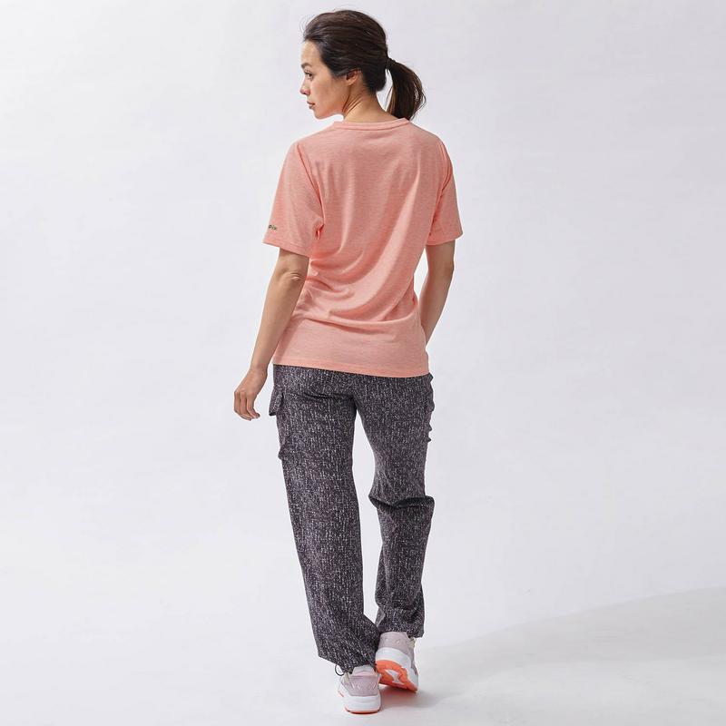 綿ライクＶネックロゴプリント半袖Ｔシャツ【Ｓ～３Ｌ】＜Ｓのみ＞