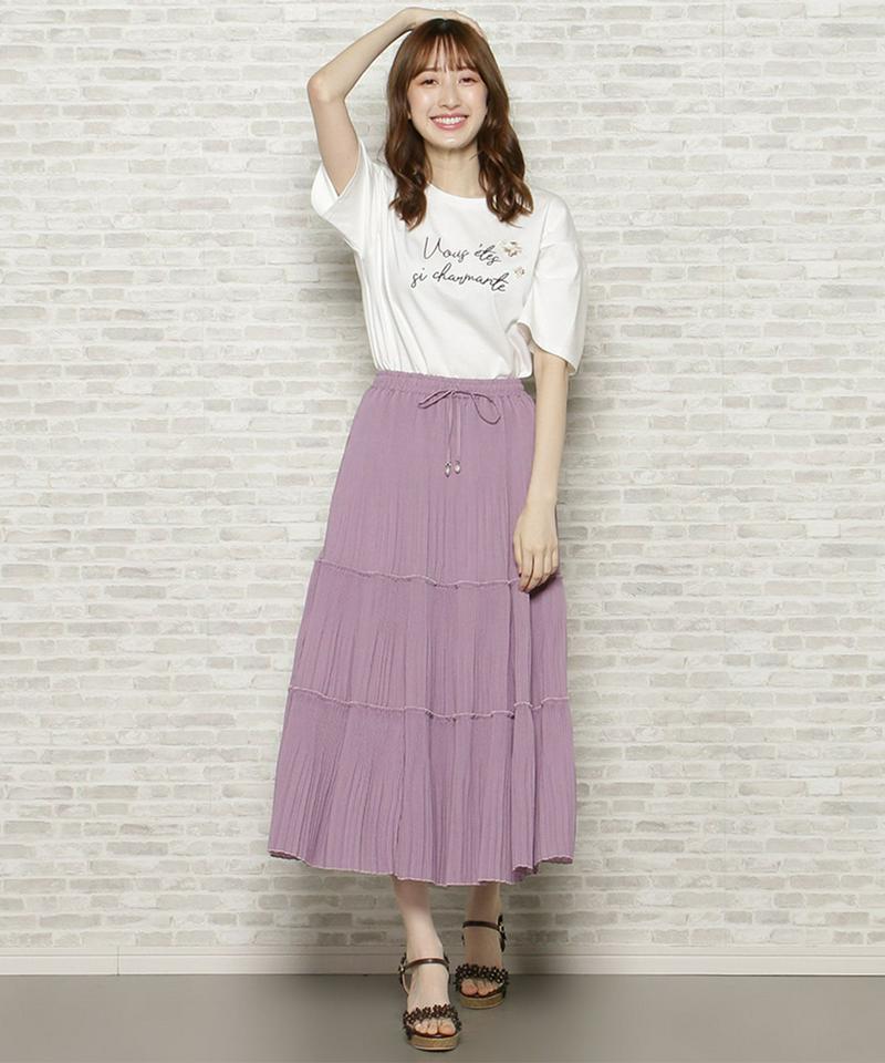 ケシプリーツティアードスカート