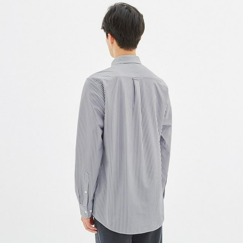 GUドライシャツ(長袖)(ストライプ2)CL+E
