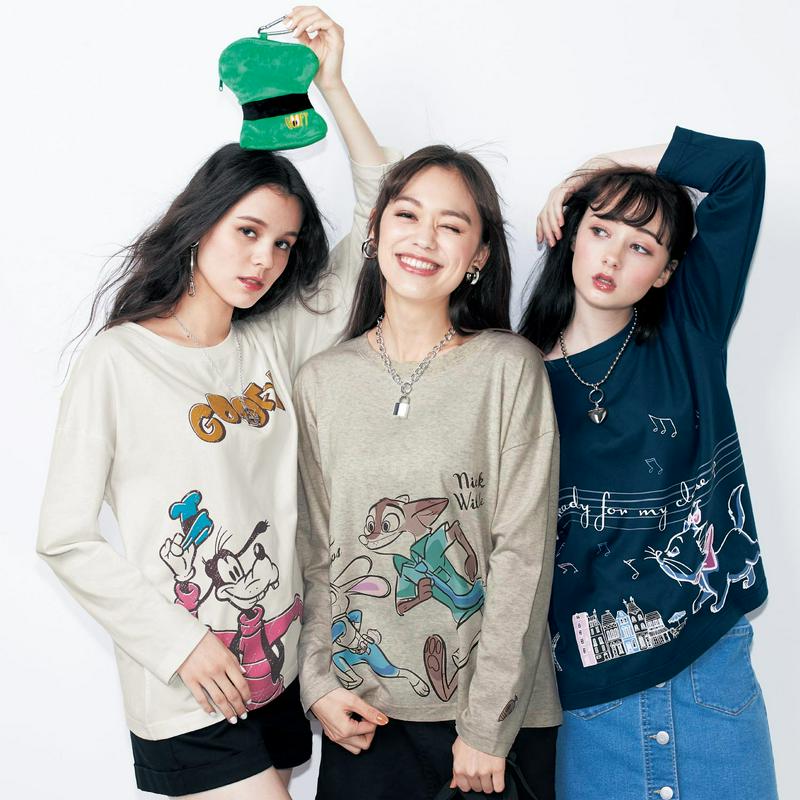 【これからの時期に活躍！】ビッグ長袖Ｔシャツ（選べるキャラクター）（ディズニー）