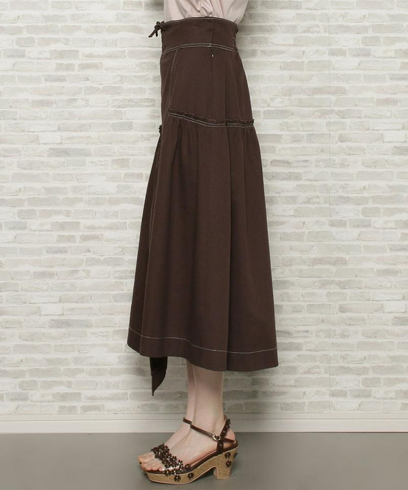 コットンステッチラップスカート