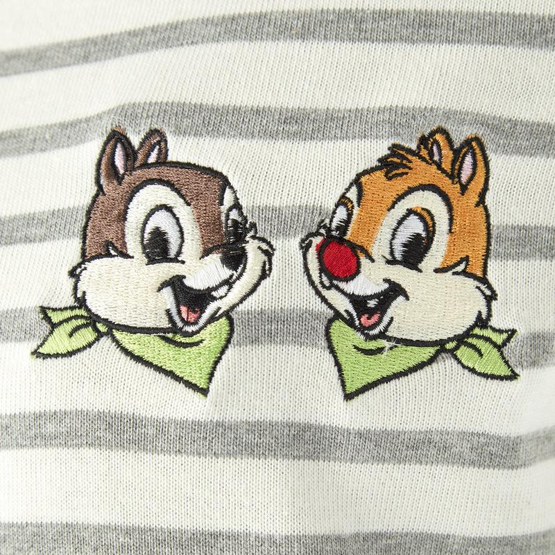 ボートネックボーダー長袖Ｔシャツ（レディース）（選べるキャラクター）（ディズニー）