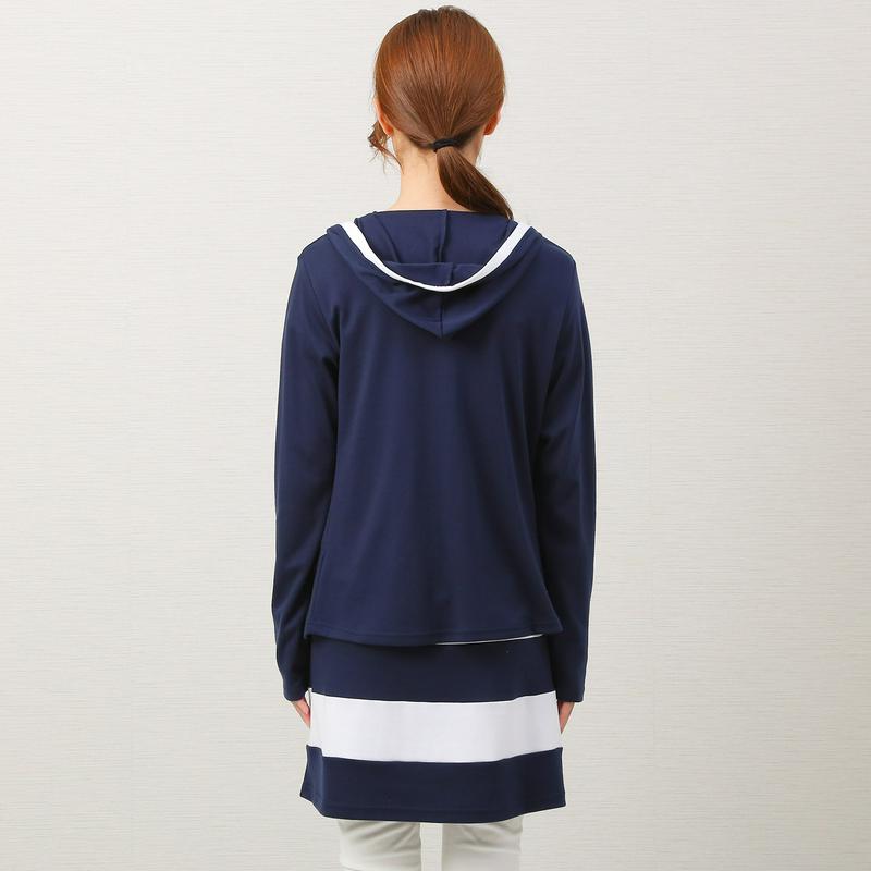 大人の女性のためのカットソーパーカとチュニックセット