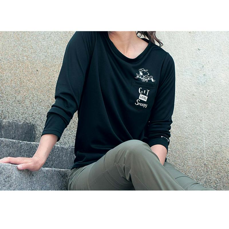 ドライメッシュさらさら長袖Ｔシャツ「スヌーピー」
