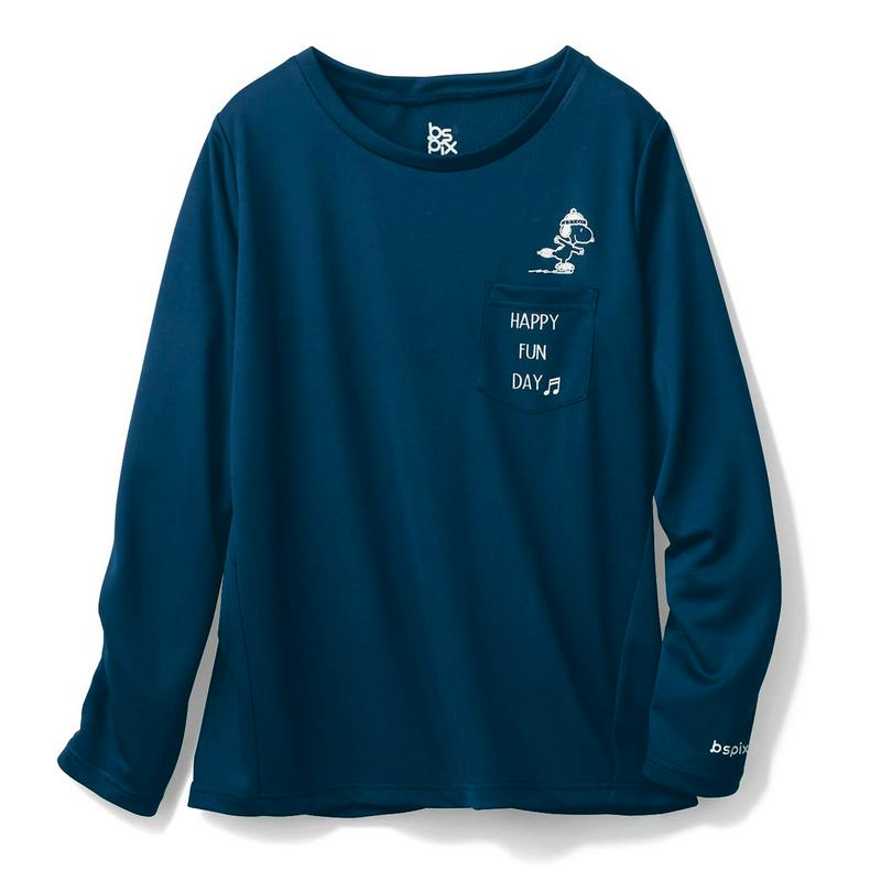 ドライメッシュさらさら長袖Ｔシャツ「スヌーピー」