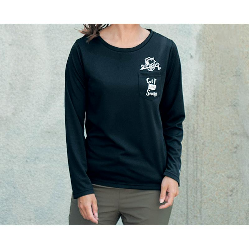 ドライメッシュさらさら長袖Ｔシャツ「スヌーピー」