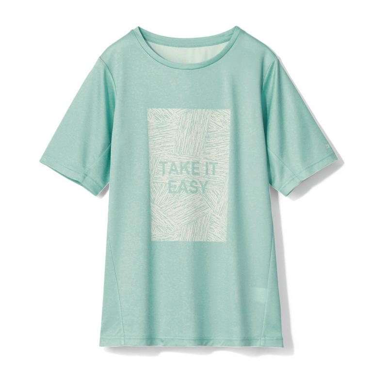 さらさらメッシュ素材・ロゴプリントクルーネック半袖Ｔシャツ【Ｓ～３Ｌ】