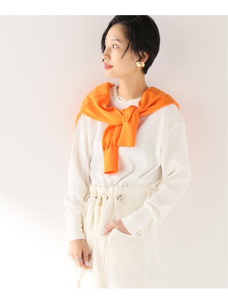 (W)リブプリーツロングTee