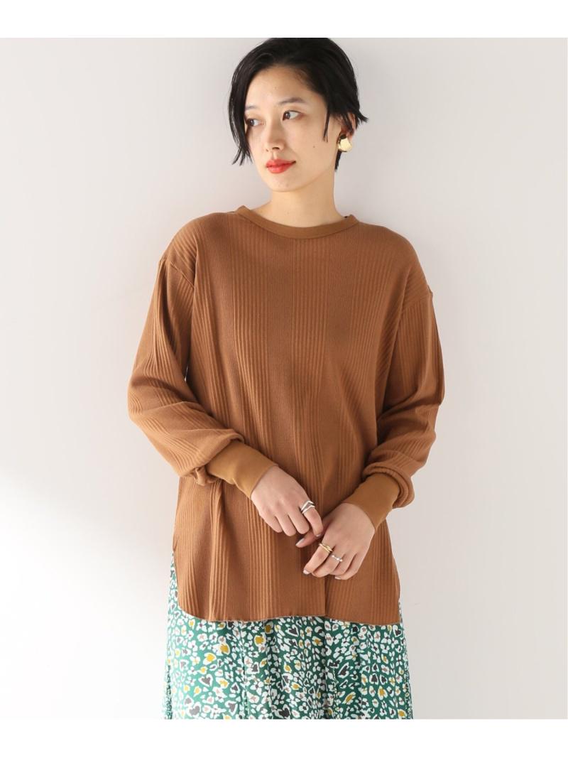 (W)リブプリーツロングTee