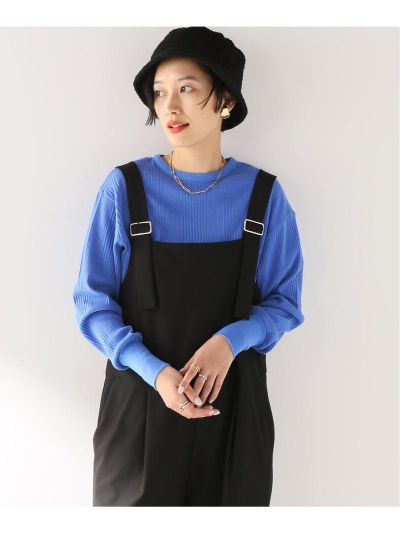(W)リブプリーツロングTee