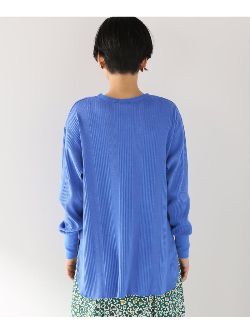 (W)リブプリーツロングTee