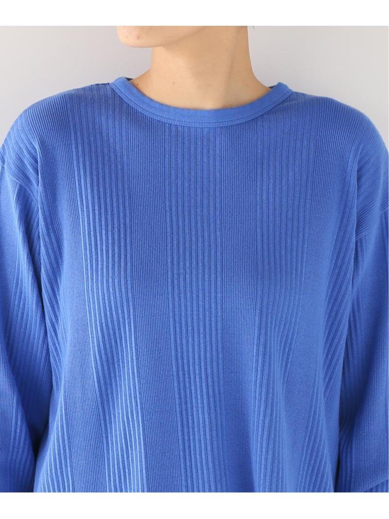 (W)リブプリーツロングTee