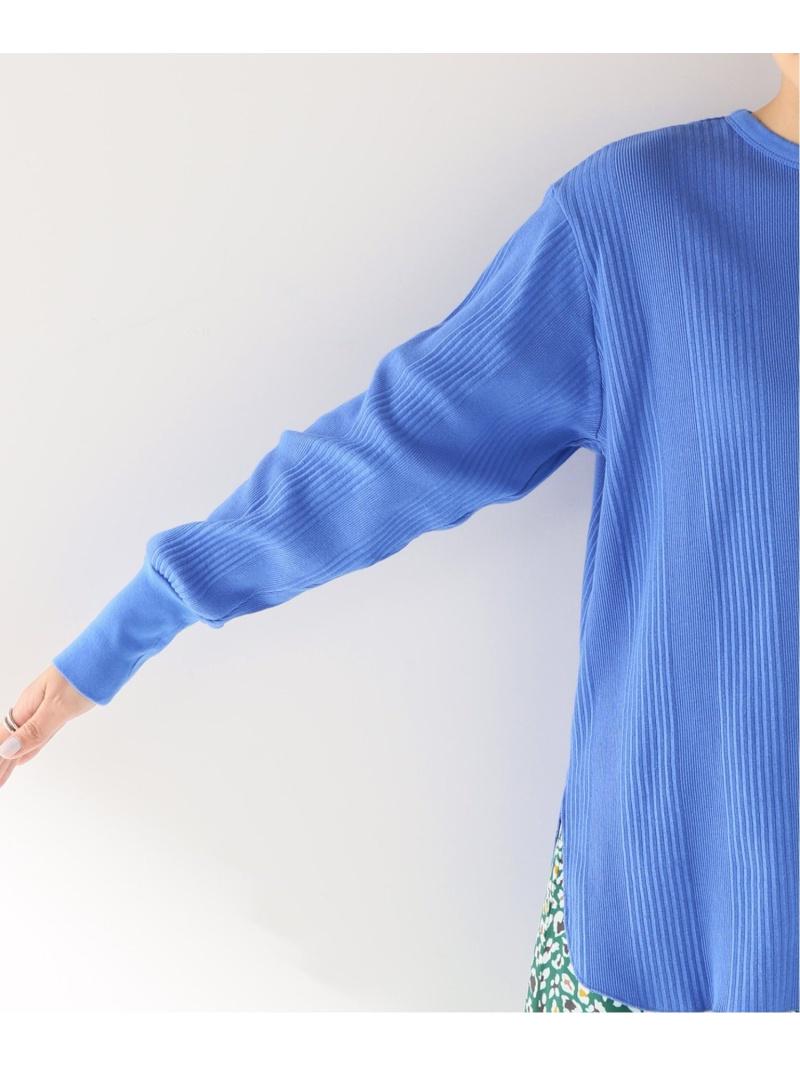 (W)リブプリーツロングTee