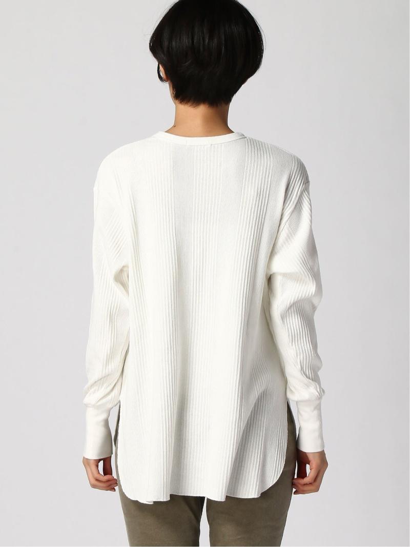 (W)リブプリーツロングTee
