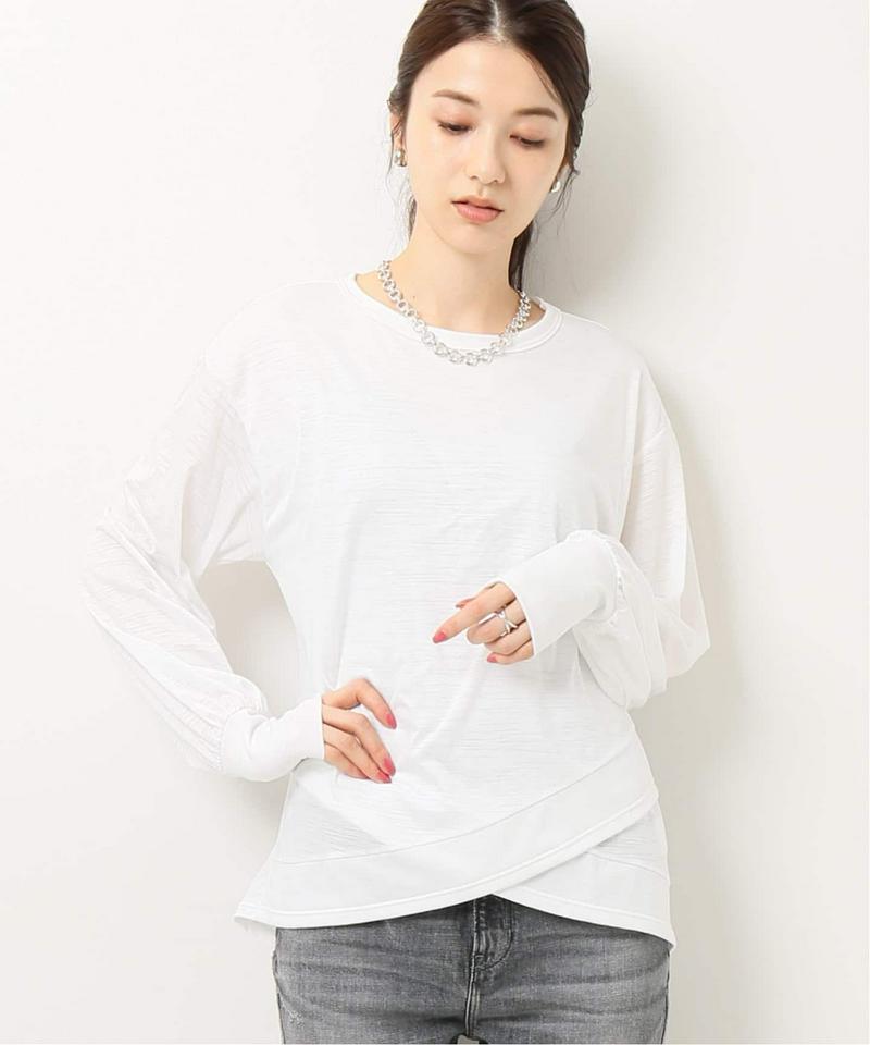 クロスヘムロングスリーブTシャツ