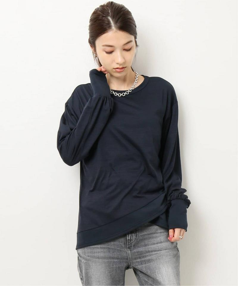 クロスヘムロングスリーブTシャツ