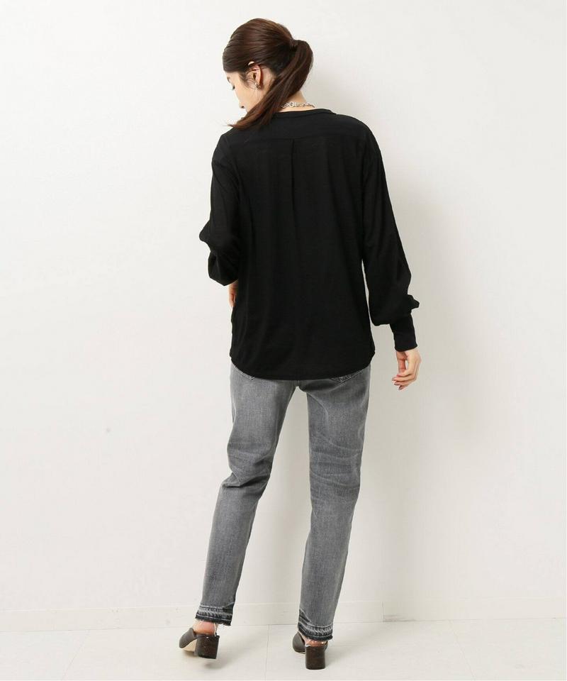 クロスヘムロングスリーブTシャツ