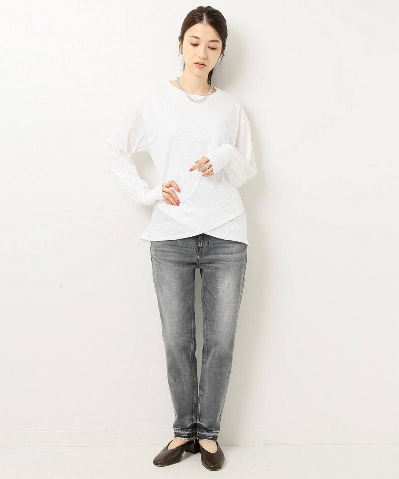 クロスヘムロングスリーブTシャツ