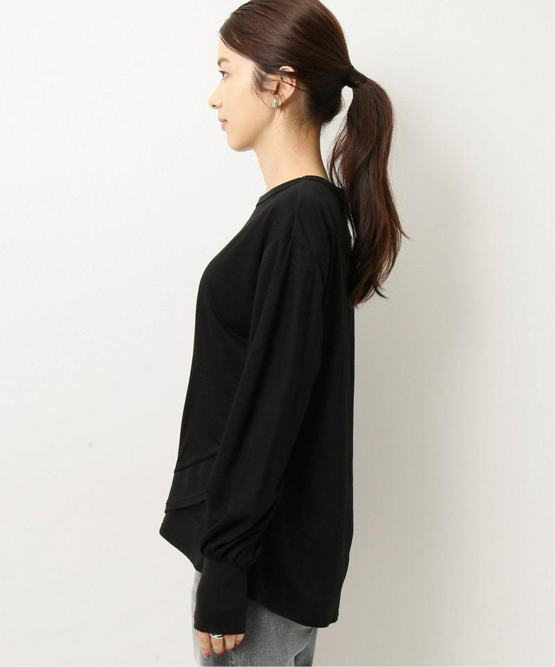 クロスヘムロングスリーブTシャツ