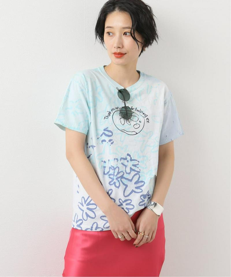 【COLLINA STRADA/コリーナ・ストラーダ】TIE DYE HELPING WORLD：Tシャツ◆（JOURNAL S