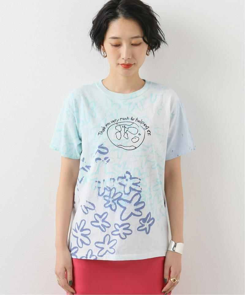 【COLLINA STRADA/コリーナ・ストラーダ】TIE DYE HELPING WORLD：Tシャツ◆（JOURNAL S