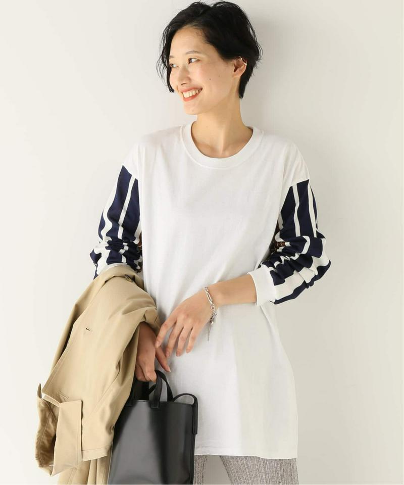 【NOMA t.d.】Stripe Sleeve LS Tee：カットソー
