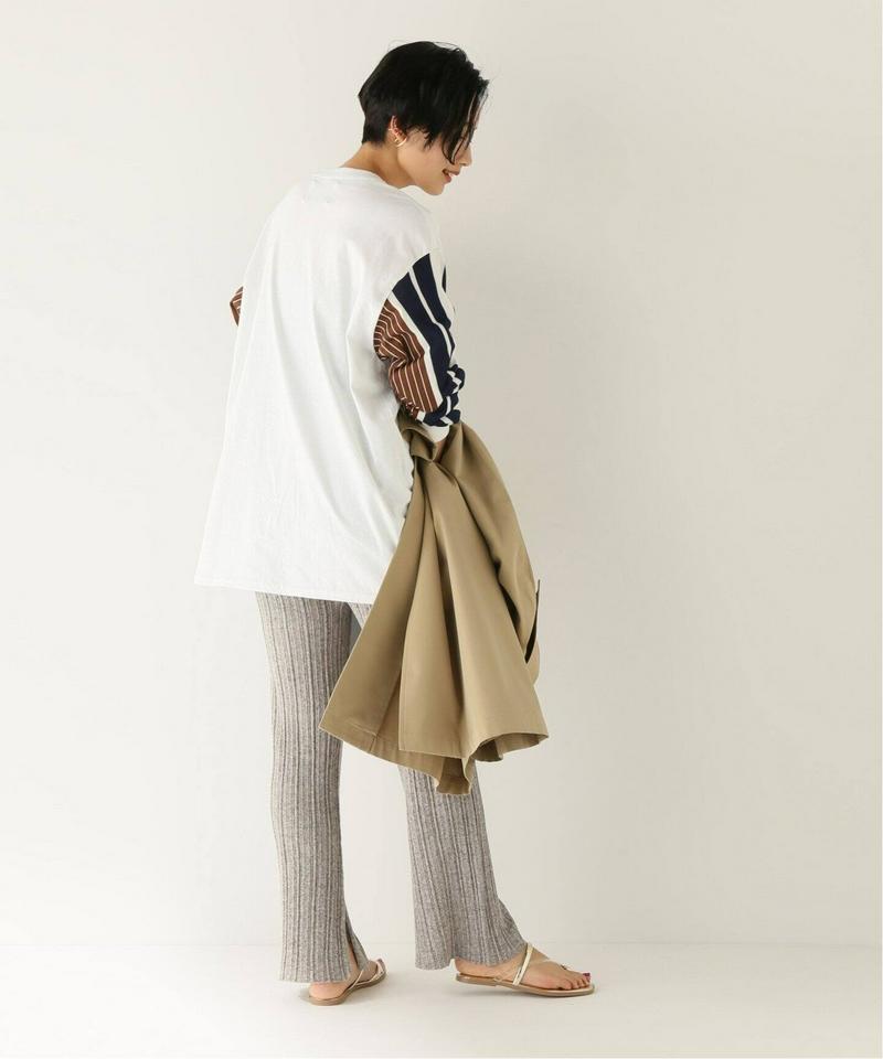 【NOMA t.d.】Stripe Sleeve LS Tee：カットソー