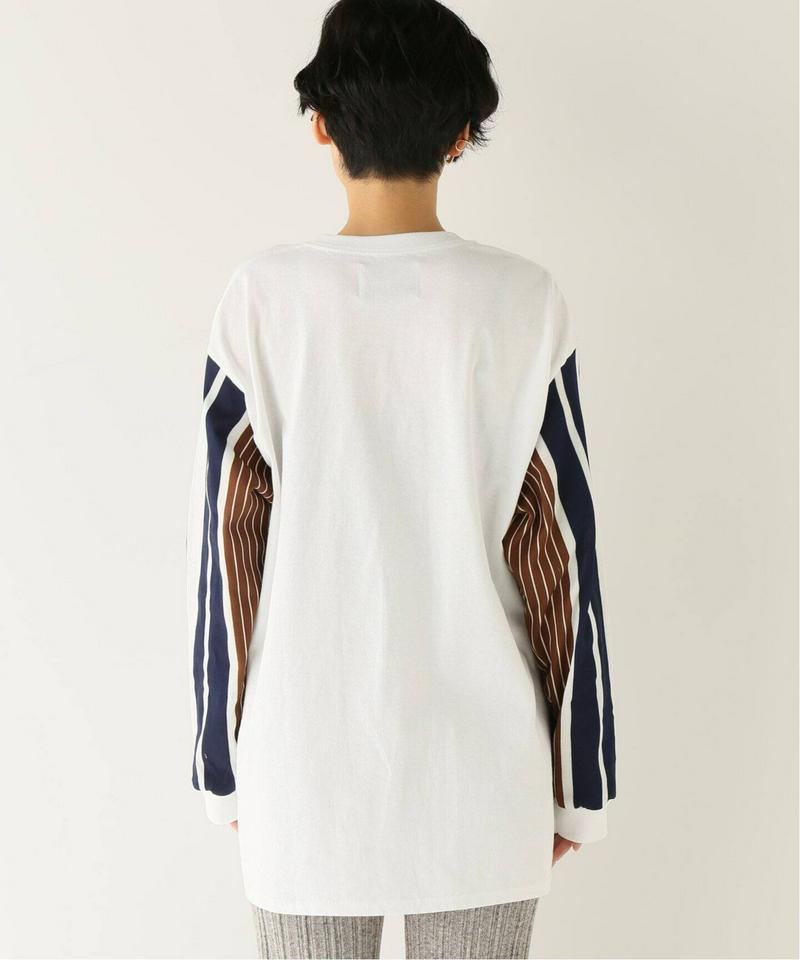 【NOMA t.d.】Stripe Sleeve LS Tee：カットソー