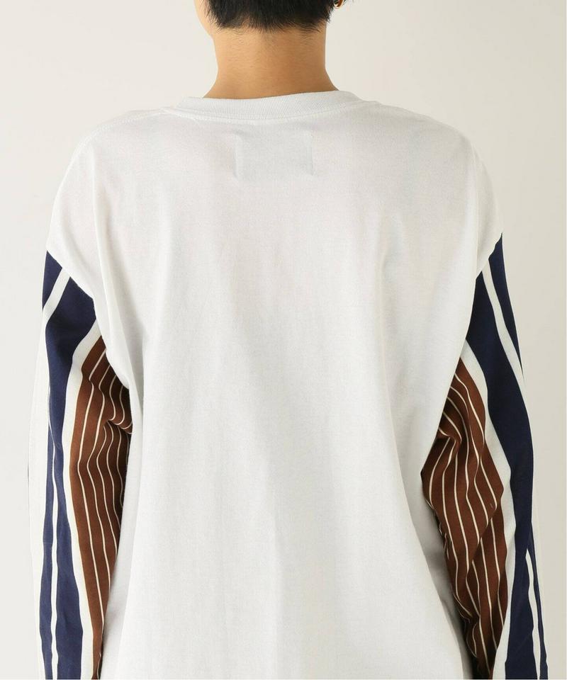 【NOMA t.d.】Stripe Sleeve LS Tee：カットソー