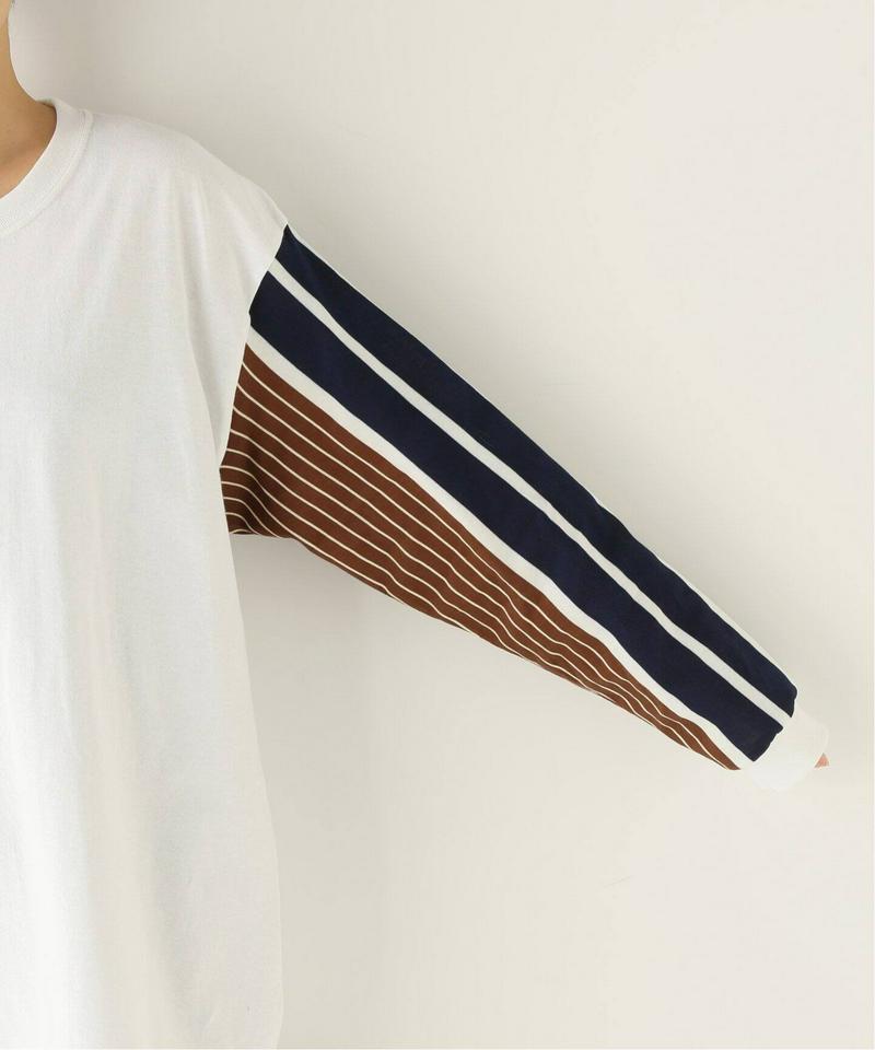 【NOMA t.d.】Stripe Sleeve LS Tee：カットソー