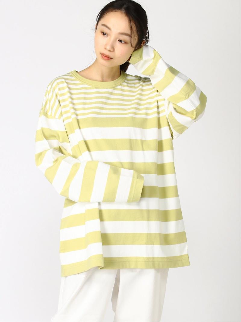 (W)G.F.G.S*JS+e ベッチュウDYED YARN ボーダーロングシャツ