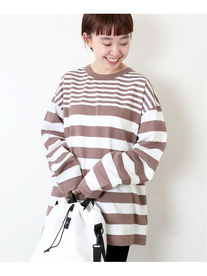 (W)G.F.G.S*JS+e ベッチュウDYED YARN ボーダーロングシャツ
