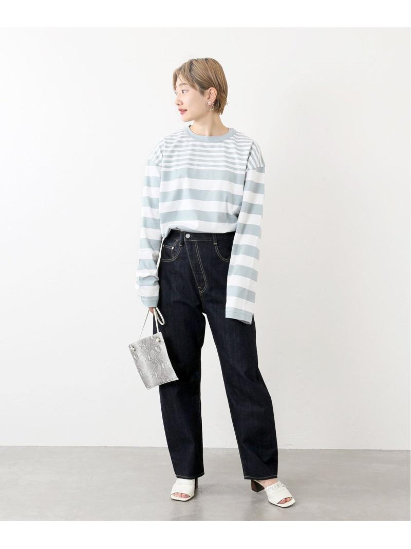 (W)G.F.G.S*JS+e ベッチュウDYED YARN ボーダーロングシャツ