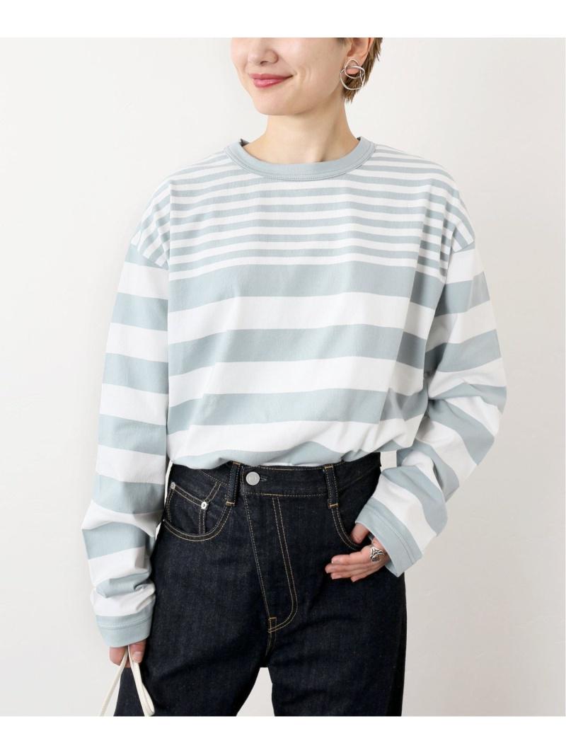 (W)G.F.G.S*JS+e ベッチュウDYED YARN ボーダーロングシャツ