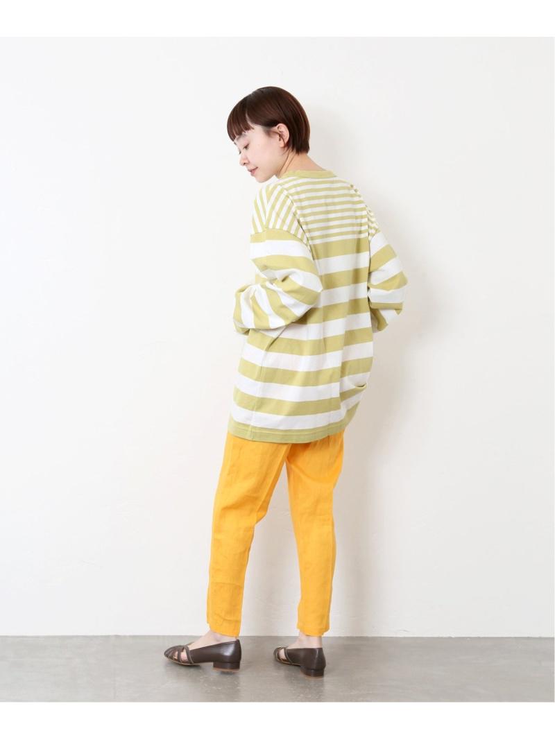 (W)G.F.G.S*JS+e ベッチュウDYED YARN ボーダーロングシャツ