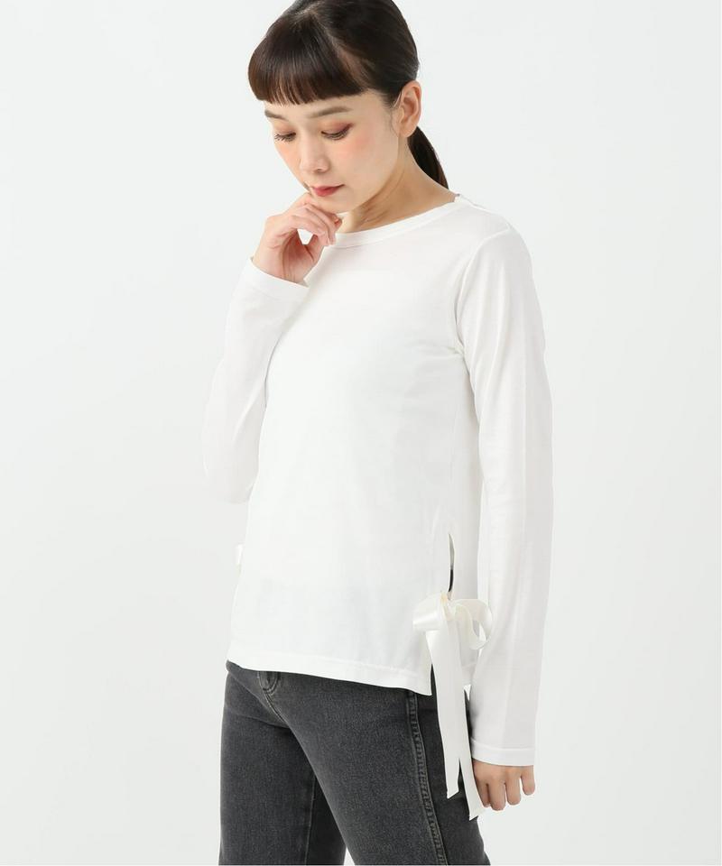 サイドリボンロングTシャツ
