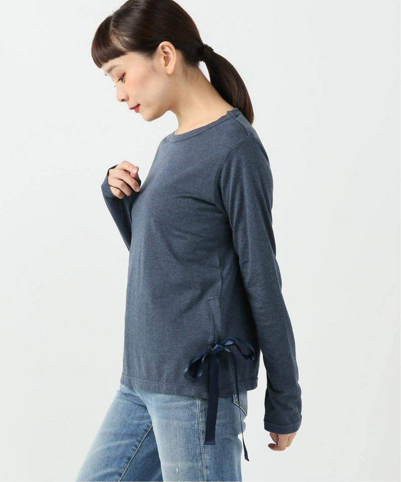 サイドリボンロングTシャツ