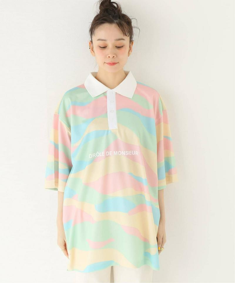 【DROLE DE MONSIEUR / ドロールドムッシュ】Meshice cream T-SHIRT：ポロシャツ（JOURNAL STANDARD relume）
