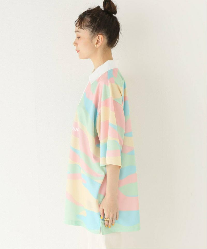 【DROLE DE MONSIEUR / ドロールドムッシュ】Meshice cream T-SHIRT：ポロシャツ（JOURNAL STANDARD relume）