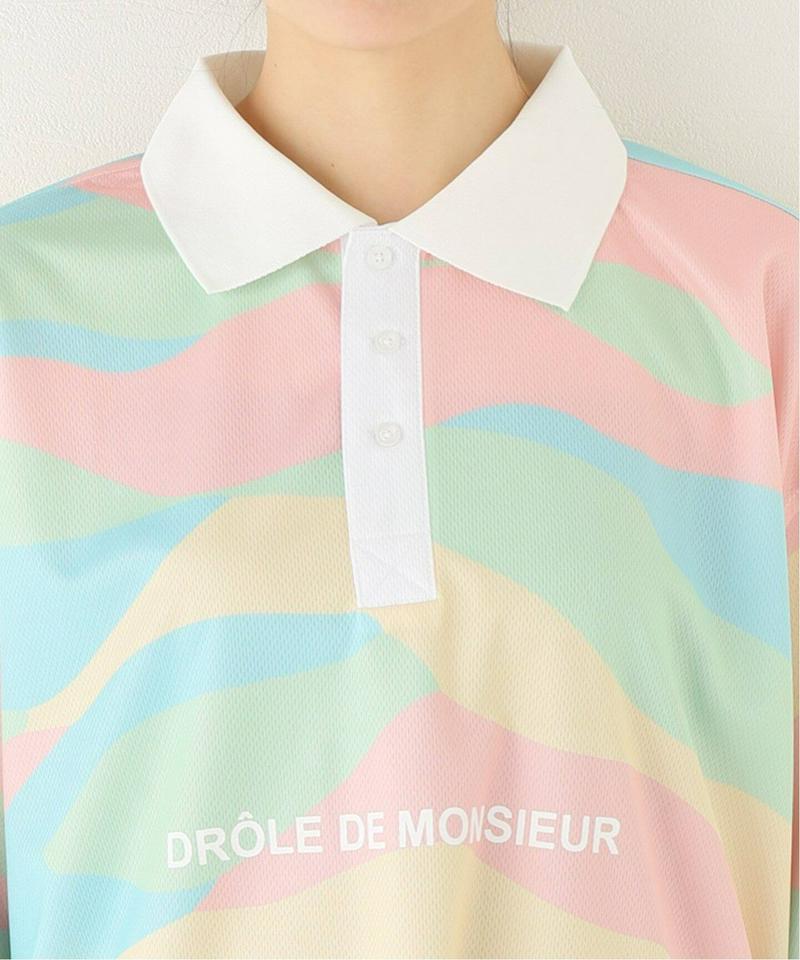 【DROLE DE MONSIEUR / ドロールドムッシュ】Meshice cream T-SHIRT：ポロシャツ（JOURNAL STANDARD relume）