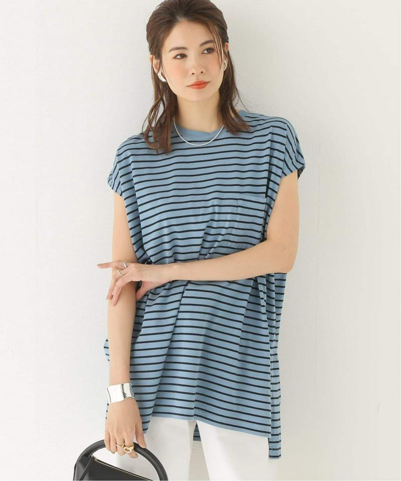 【YSTRDY’S TMRRW/イエスタディトゥモロー】OVERDYED BORDER BAGGY TEE：Tシャツ◆（JOUR