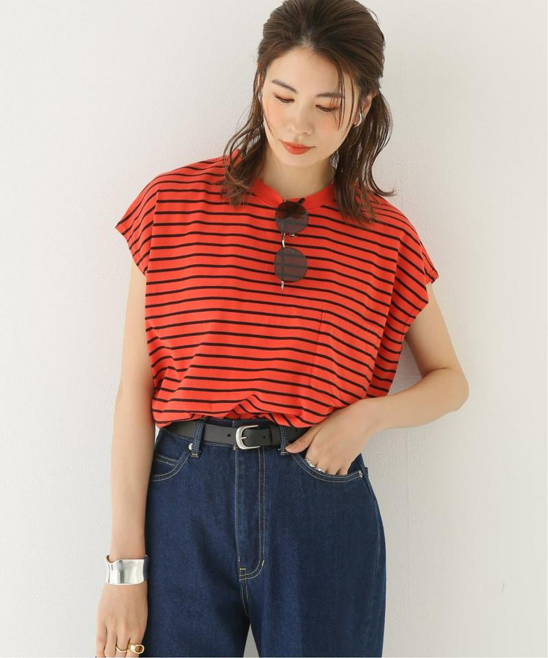 【YSTRDY’S TMRRW/イエスタディトゥモロー】OVERDYED BORDER BAGGY TEE：Tシャツ◆（JOUR