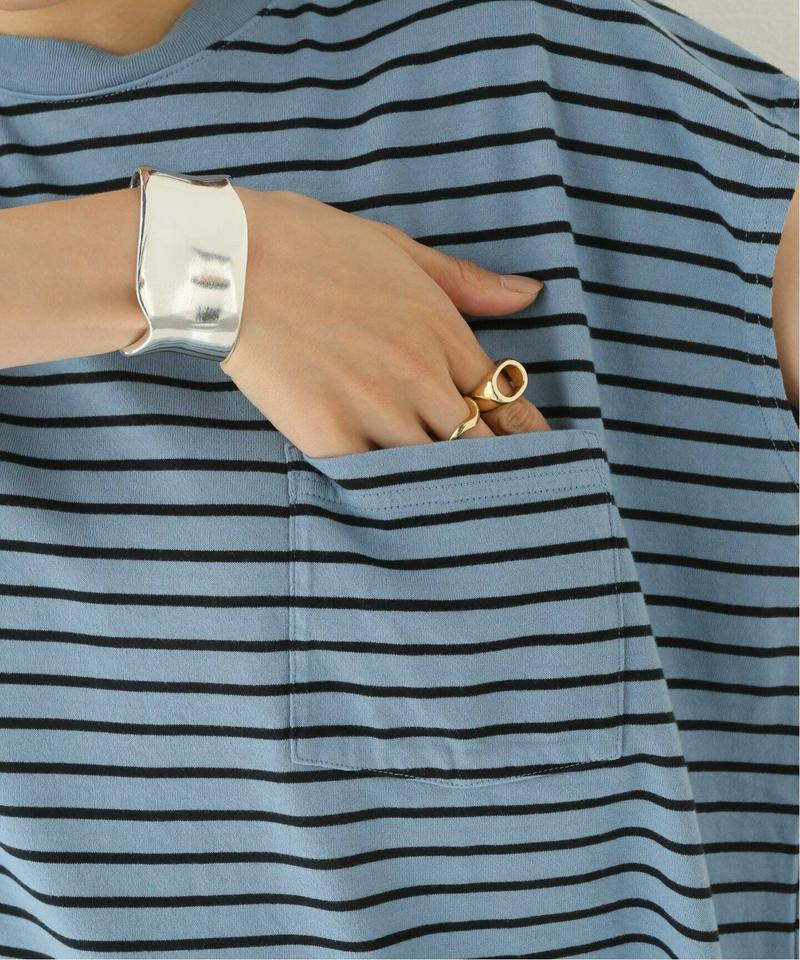 【YSTRDY’S TMRRW/イエスタディトゥモロー】OVERDYED BORDER BAGGY TEE：Tシャツ◆（JOUR